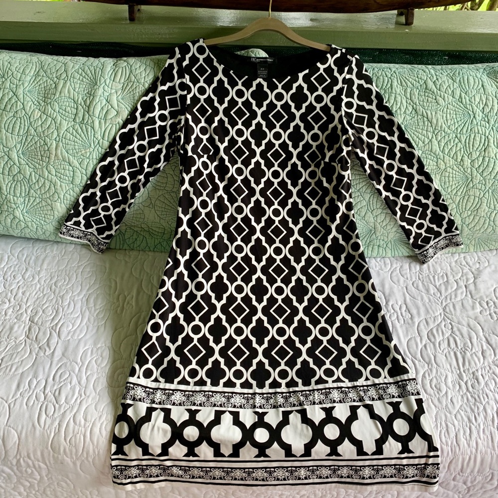 Trendy Black & White Dress